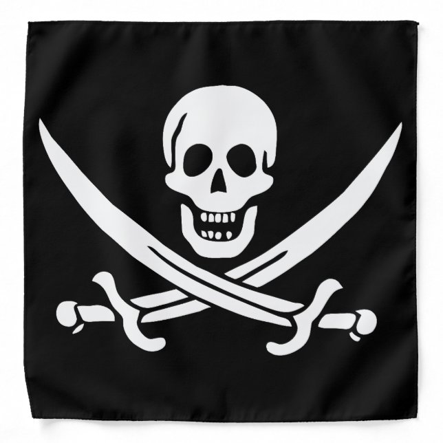 Pirate Flag Skull Crossed Swords Bandana (Front)