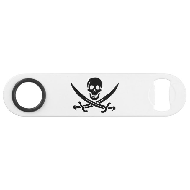 Pirate Flag Skull Crossed Swords Bar Key (Front (Horizontal))
