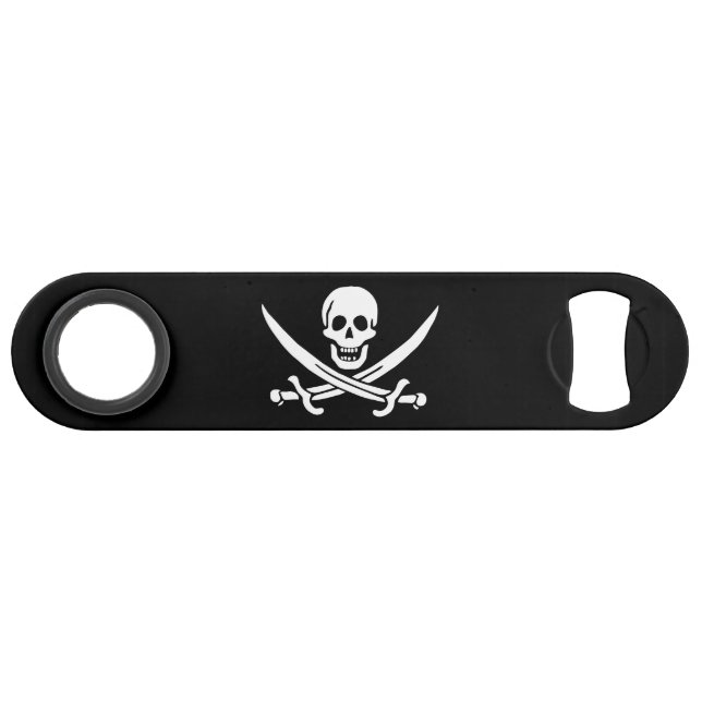 Pirate Flag Skull Crossed Swords Bar Key (Front (Horizontal))