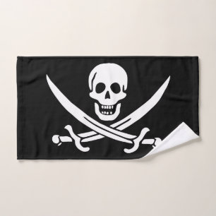 Pirate Flag Skull Crossed Swords Bath Towel Set