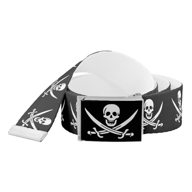 Pirate Flag Skull Crossed Swords Belt (Snake)