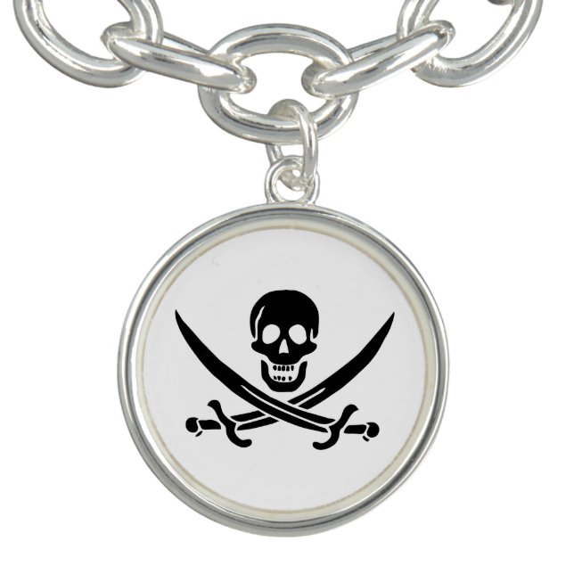 Pirate Flag Skull Crossed Swords Bracelet (Design)