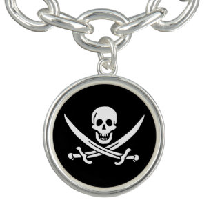 Pirate Flag Skull Crossed Swords Bracelet