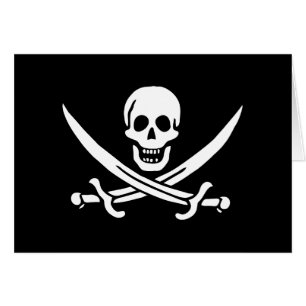 Pirate Flag Skull Crossed Swords Cards