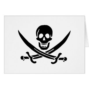Pirate Flag Skull Crossed Swords Cards