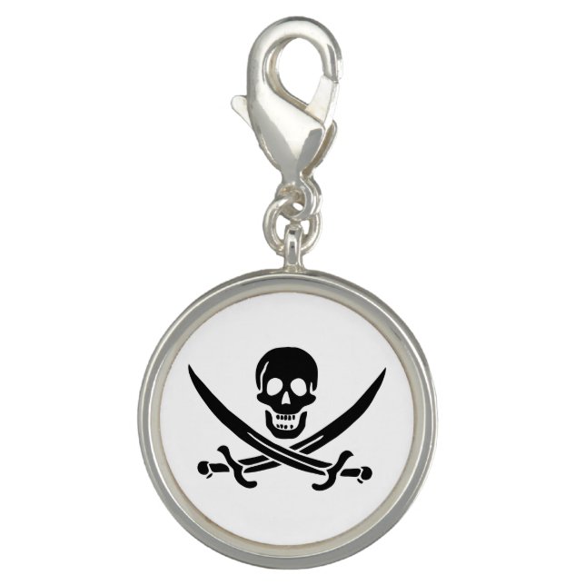 Pirate Flag Skull Crossed Swords Charm (Front)