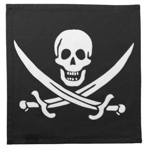 Pirate Flag Skull Crossed Swords Cloth Napkin