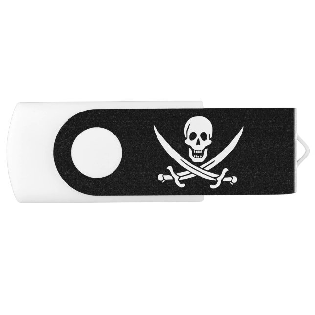 Pirate Flag Skull Crossed Swords Flash Drive (Front)