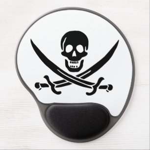 Pirate Flag Skull Crossed Swords Gel Mouse Pad