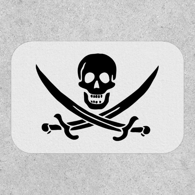 Pirate Flag Skull Crossed Swords Patch (Front)