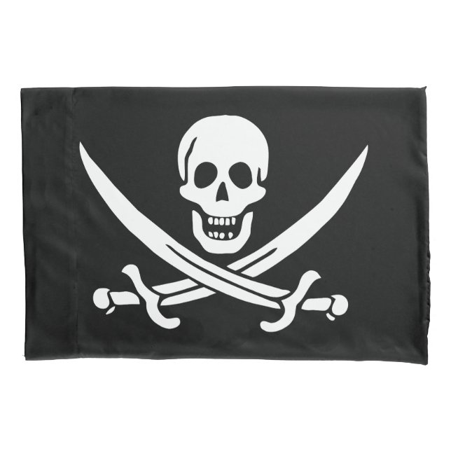 Pirate Flag Skull Crossed Swords Pillow Case (Front)