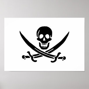 Pirate Flag Skull Crossed Swords Poster
