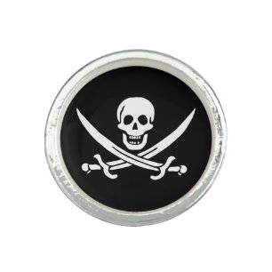 Pirate Flag Skull Crossed Swords Ring