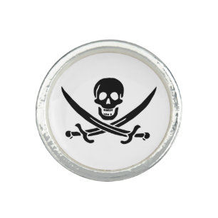 Pirate Flag Skull Crossed Swords Ring