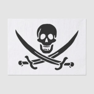 Pirate Flag Skull Crossed Swords Tissue Paper