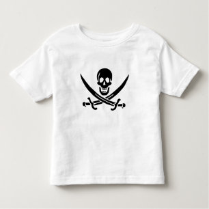 Pirate Flag Skull Crossed Swords Toddler T-shirt