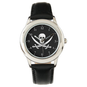 Pirate Flag Skull Crossed Swords Watch