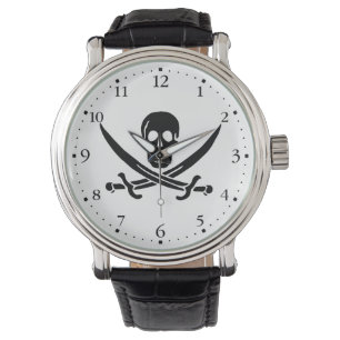 Pirate Flag Skull Crossed Swords Watch