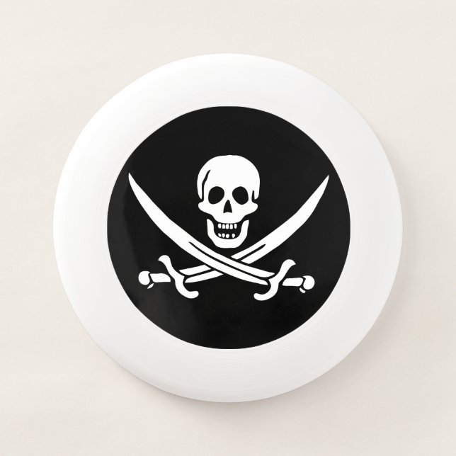 Pirate Flag Skull Crossed Swords Wham-O Frisbee (Front)