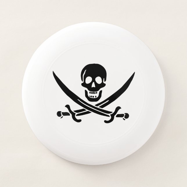 Pirate Flag Skull Crossed Swords Wham-O Frisbee (Front)