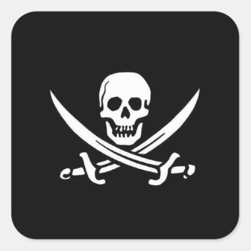 Pirate Flag Square Sticker