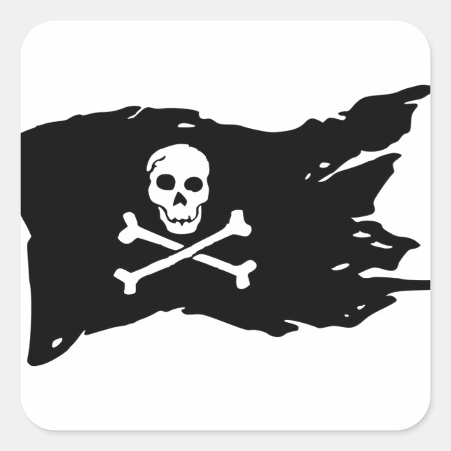 Pirate Flag Square Sticker (Front)