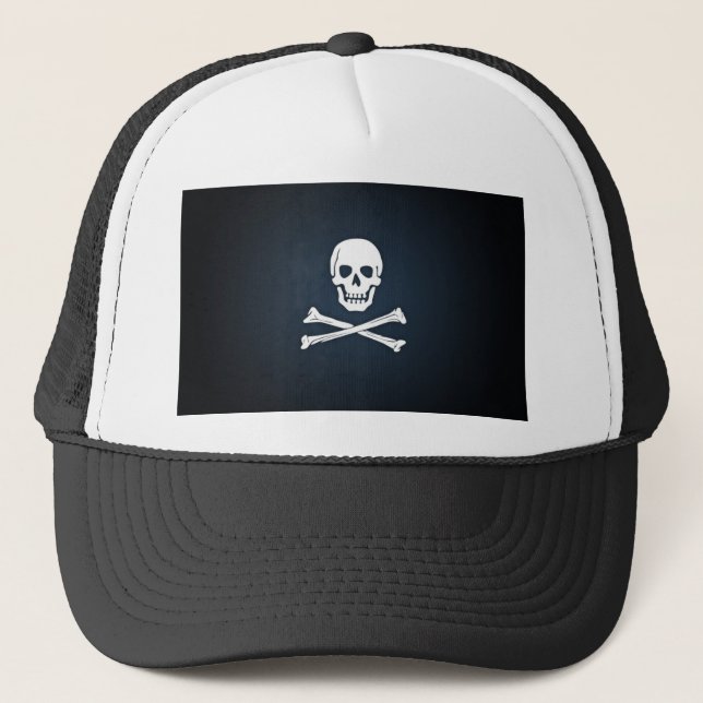 pirate flag trucker hat (Front)