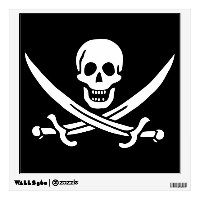 Pirate Flag Wall Decal (Front)