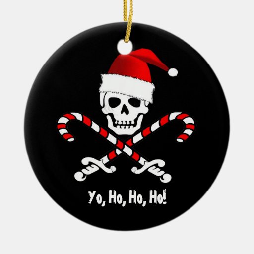 Pirate Flag Yo Ho Santa Christmas Ornament | Zazzle