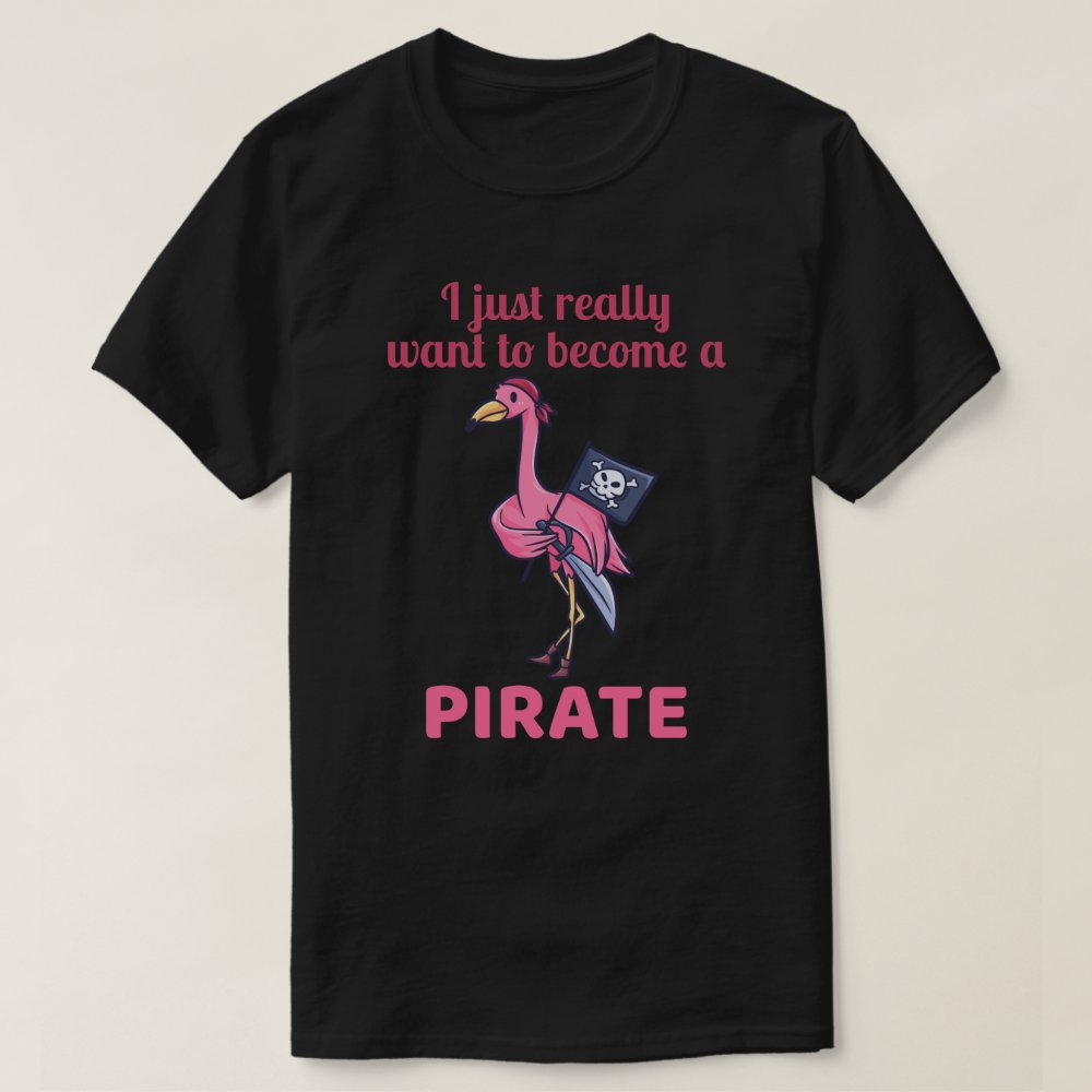 Disover Pirate Flamazing Flamingo Gift T-Shirt