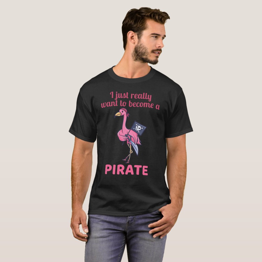 Disover Pirate Flamazing Flamingo Gift T-Shirt