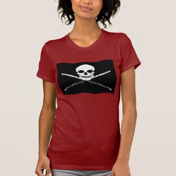 Pirate Flute Music Tee Shirt by madconductor at Zazzle