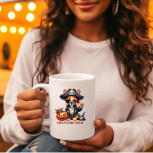 Pirate French Bulldog Halloween Frenchie Mom Coffee Mug