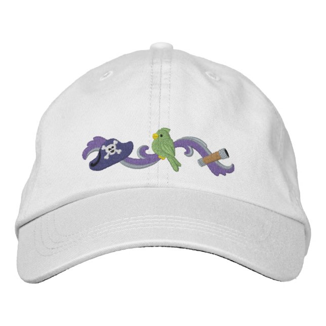 Pirate Fun Embroidered Baseball Cap (Front)