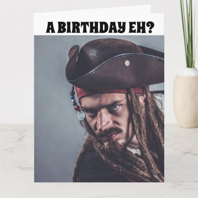 PIRATE FUNNY BIRTHDAY & RUM CARDS (Front)
