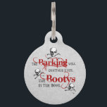 Pirate Funny Dog Pet Tag<br><div class="desc">New pet ID tags! Add your pet's name and your number so your pet can find it's way home. A lost pet is never a fun thing. A tag can really make his chances better to find her way home again! The statistics surrounding pet loss are astonishing: * 1 in...</div>