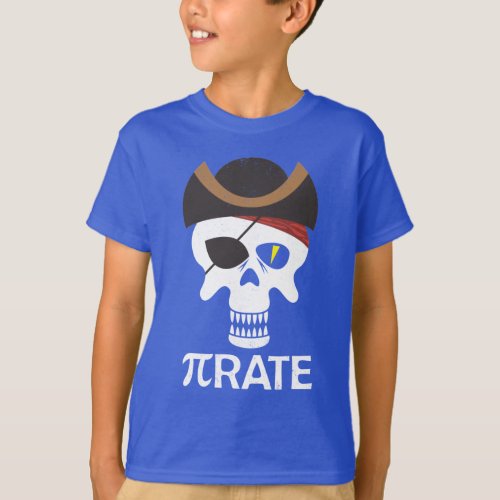 PiRate Funny Pi Day Math Skull T_Shirt