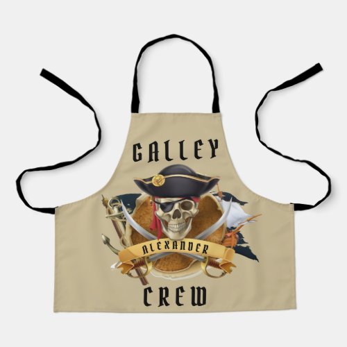 Pirate Galley Crew Personalize  Apron