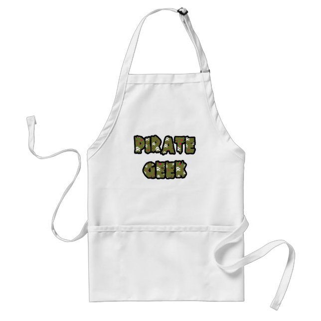 Pirate Geek Adult Apron (Front)