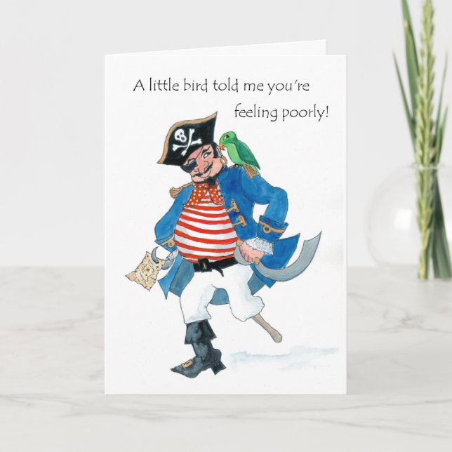Pirate Get Well Soon Card (Front)