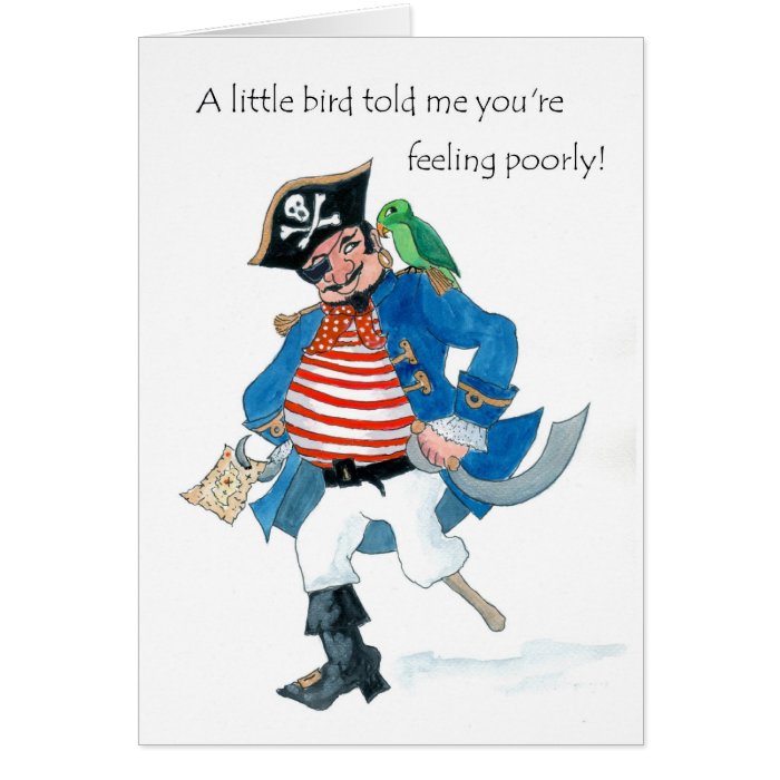 Pirate Get Well Soon Card