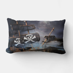 PIRATE GHOST SHIP LUMBAR PILLOW