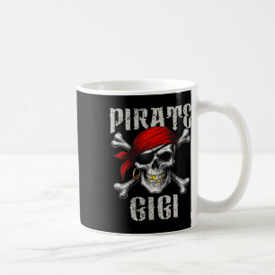 Pirate Gigi Jolly Roger Flag And Skull Crossbones  Coffee Mug
