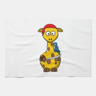 Pirate Giraffe Cartoon Kitchen Towel