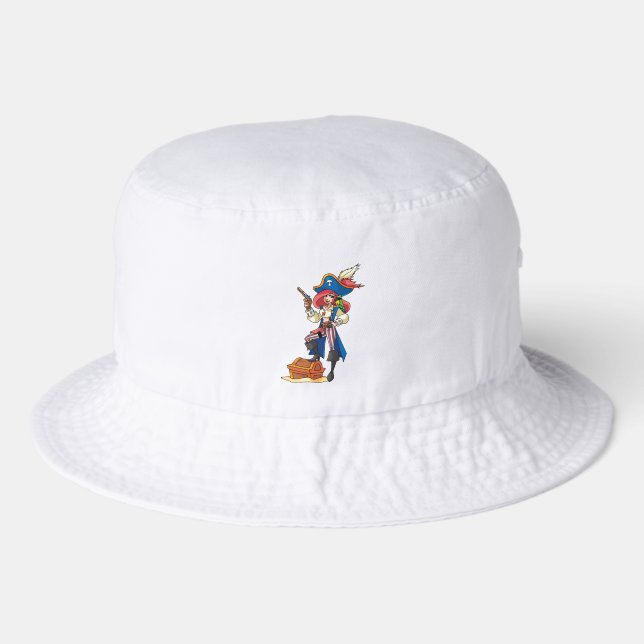  Pirate Girl Bucket Hat (Front)