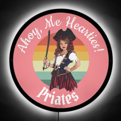 Pirate Girl captain LED Sign