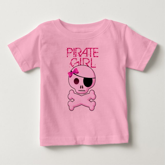 Pirate Girl - Kid's Pirate Party TShirt (Front)
