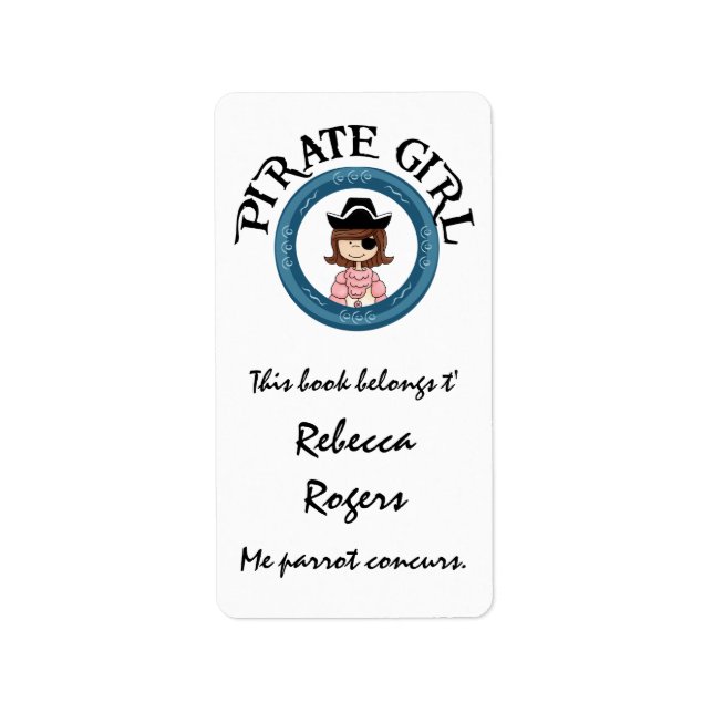 Pirate Girl Label (Front)