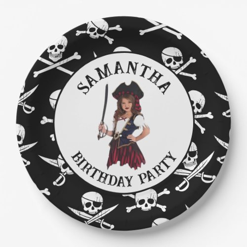 Pirate Girl Paper Plates