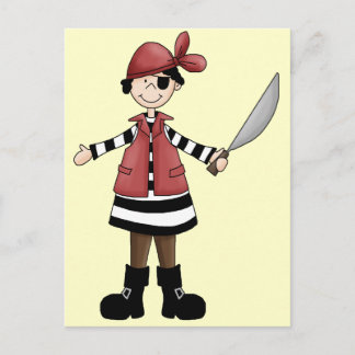 Pirate Girl Postcard